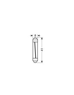 Lampadina auto Mega Led bianco 12V Siluro 8x41mm SV8 5 8 2