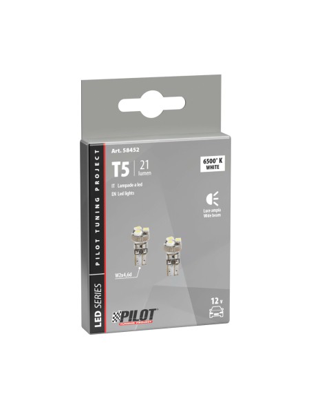 Coppia lampadine Hyper Led Power 3 T5 W2x4 6d 12V