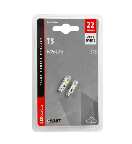 Lampadine auto T5 W2x4 6d cruscotto 3 mega Led 12V