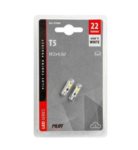 Lampadine auto T5 W2x4 6d cruscotto 3 mega Led 12V