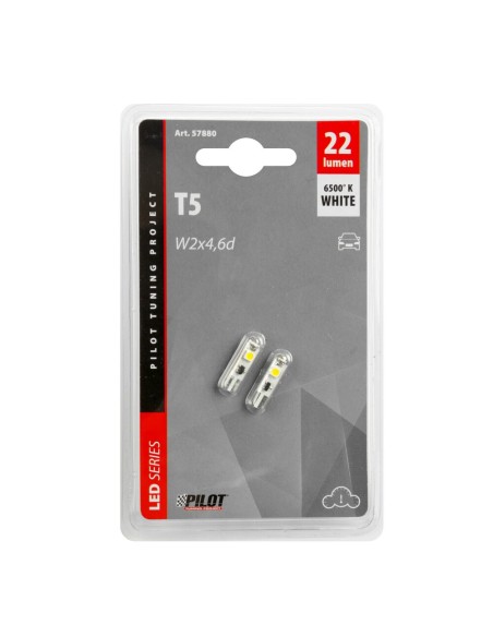 Lampadine auto T5 W2x4 6d cruscotto 3 mega Led 12V