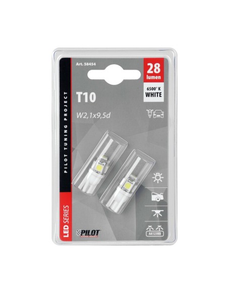 Kit lampadine hyper led T10 W2 1x9 5d 12V 5 LED