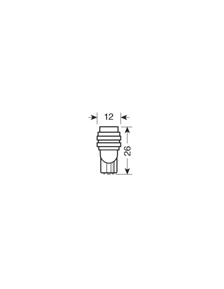 Coppia lampadine auto T10 1 Hyper LED 12V doppia polarita 