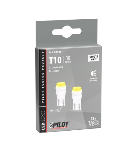 Coppia lampadine auto T10 1 Hyper LED 12V doppia polarita