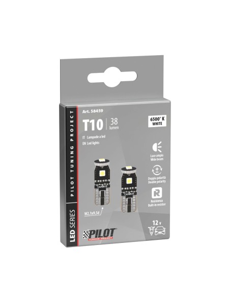 Coppia lampadine Hyper Led 9 Trifocus Canbus T10 W2 1x9 5d 12V