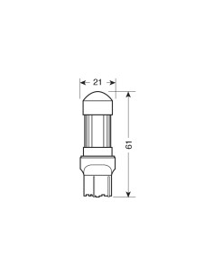 Lampadina T20 W21 5W W3x16q 30 led SMD 12V 2
