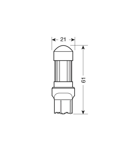 Lampadina T20 W21 5W W3x16q 30 led SMD 12V