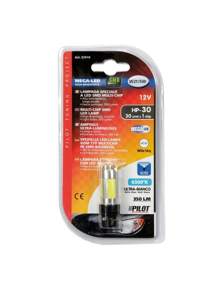 Lampadina T20 W21 5W W3x16q 30 led SMD 12V