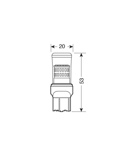 Lampadina T20 W21 5W W3x16q 48 led SMD 12V doppia polarita