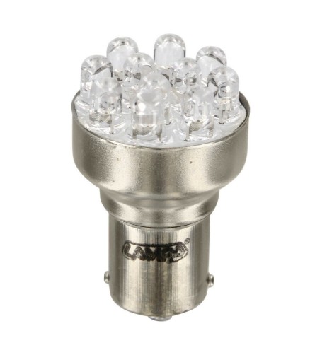 Lampadina singola Multi Led 11 Led 12V P21W BA15s ARANCIO