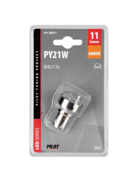 Lampadina singola Multi Led 11 Led 12V PY21W BAU15s ARANCIO