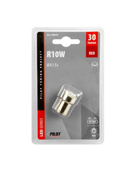 Lampadina singola Multi Led 11 Led 12V R5 10W BA15s ROSSO