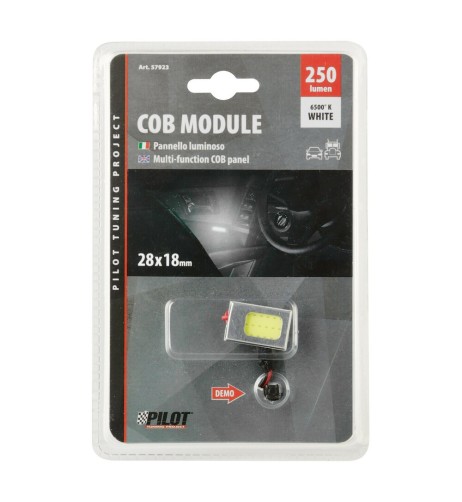 Pannello modulite led portiera auto 26x16mm 10 30V 1 2W 18 chips bianco