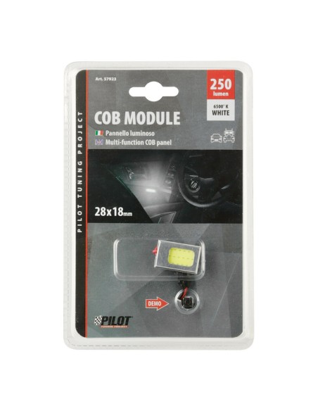 Pannello modulite led portiera auto 26x16mm 10 30V 1 2W 18 chips bianco