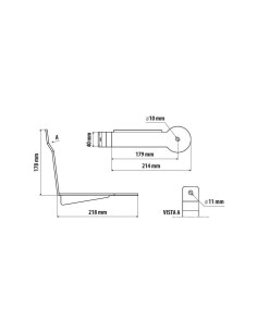 Staffa inox per antenna CB camion per Volvo FH Serie 4 5 Aero 2