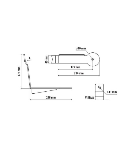 Staffa inox per antenna CB camion per Volvo FH Serie 4 5 Aero