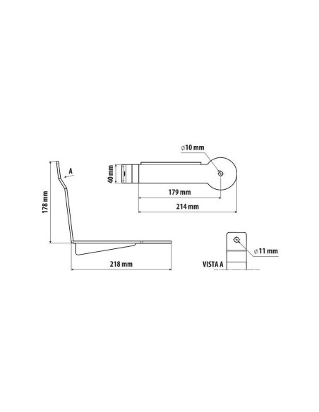 Staffa inox per antenna CB camion per Volvo FH Serie 4 5 Aero