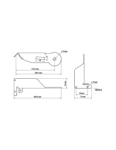 Staffa inox per antenna CB attacco montante camion per Volvo FH Serie 4 5 A 2
