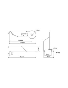 Staffa inox per antenna CB attacco montante camion per Volvo FH Serie 4 5 A 2