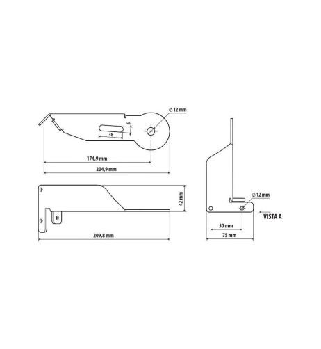 Staffa inox per antenna CB attacco montante camion per Volvo FH Serie 4 5 A