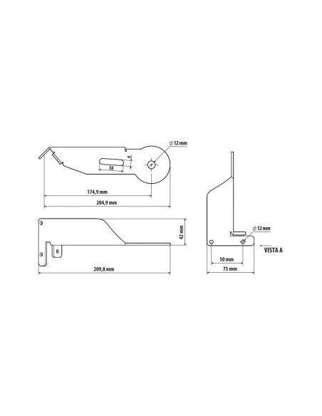 Staffa inox per antenna CB attacco montante camion per Volvo FH Serie 4 5 A