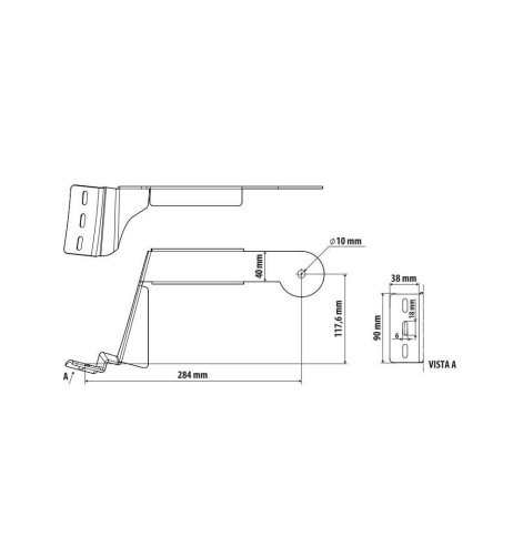 Staffa inox per antenna CB attacco montante camion per Daf XF 105 XF 106