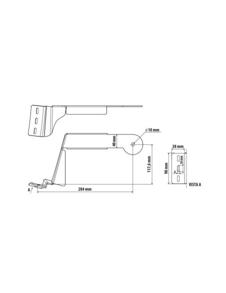 Staffa inox per antenna CB attacco montante camion per Daf XF 105 XF 106