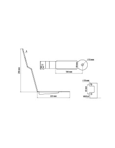 Staffa inox per antenna CB attacco visiera parasole per Mercedes Actros MP4 2