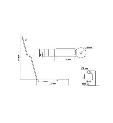 Staffa inox per antenna CB attacco visiera parasole per Mercedes Actros MP4