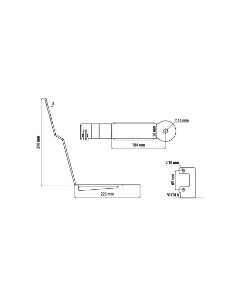 Staffa inox per antenna CB attacco visiera parasole per Mercedes Actros MP4