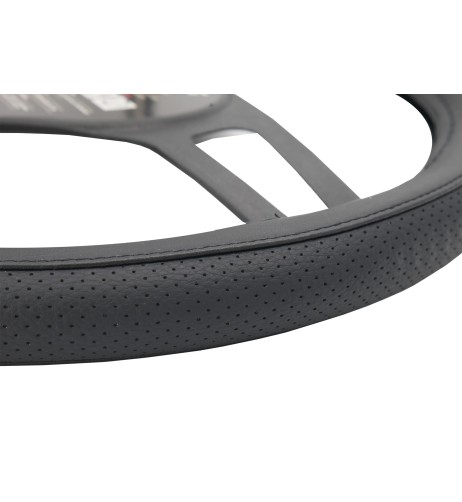 Coprivolante auto diametro 37 39cm Simoni Racing Total Black eco pelle nera