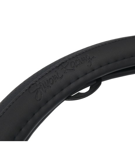 Coprivolante auto diametro 37 39cm Simoni Racing Total Black eco pelle nera