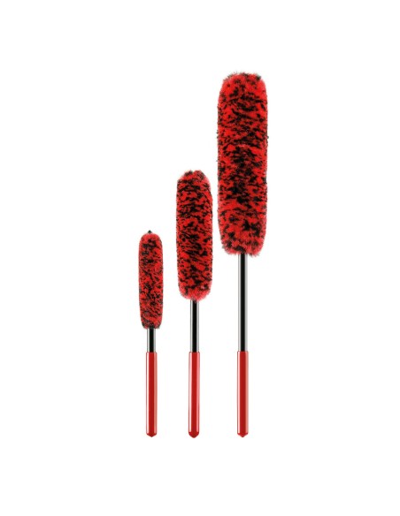 Set 3 spazzole in microfibra per pulizia cerchi