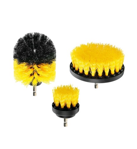 Set 3 spazzole pulizia per trapano