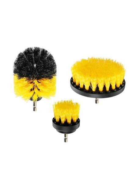 Set 3 spazzole pulizia per trapano