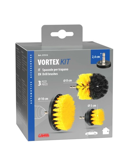 Set 3 spazzole pulizia per trapano