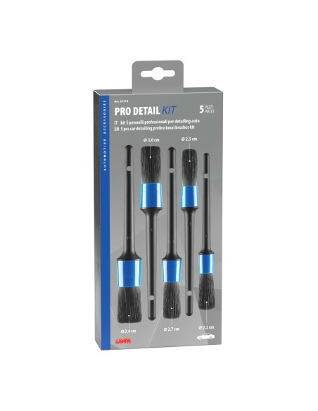 Set 5 pennelli professionali per detailing auto