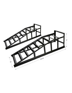 Set 2pz rampe in acciaio per sollevamento veicoli