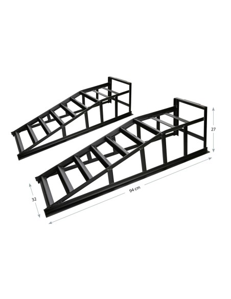 Set 2pz rampe in acciaio per sollevamento veicoli