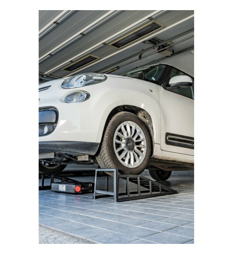 Set 2pz rampe in acciaio per sollevamento veicoli