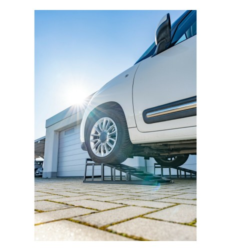 Set 2pz rampe in acciaio per sollevamento veicoli