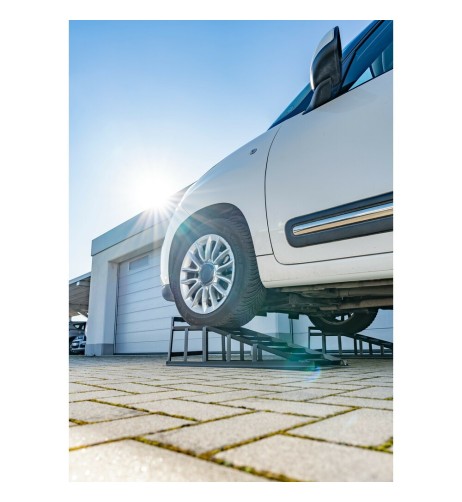 Set 2pz rampe in acciaio per sollevamento veicoli