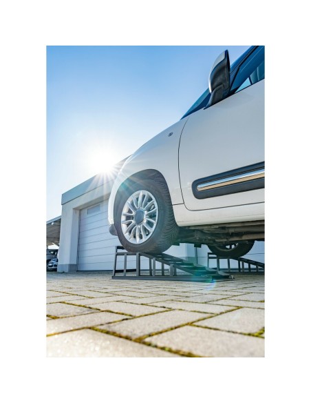 Set 2pz rampe in acciaio per sollevamento veicoli