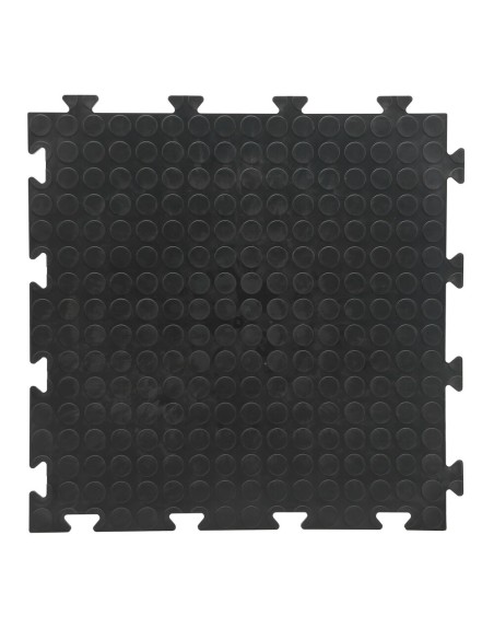 1pz Piastrella in pvc antiscivolo pavimento 500x500x8mm Nero
