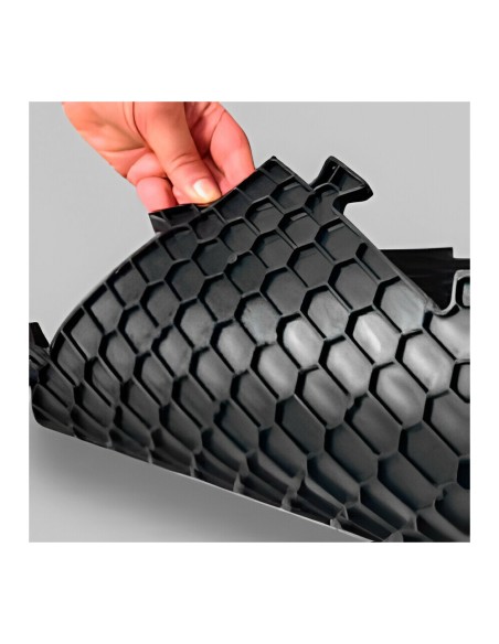 1pz Piastrella in pvc antiscivolo pavimento 500x500x8mm Nero