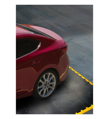 1pz Piastrella in pvc antiscivolo pavimento 500x500x8mm Nero