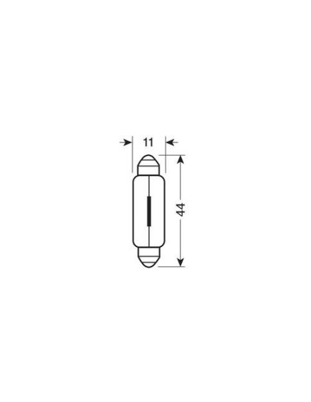 Coppia lampadine alogene Blu Xe Siluro 44mm SV8 5 8 10W 12V