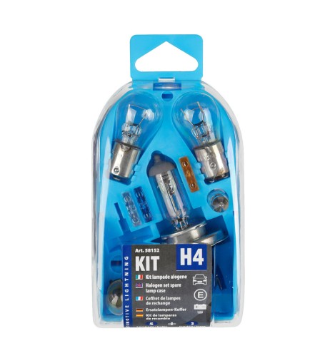 Kit lampadine di ricambio 12V H4 P21W P21 5W C5W R5W fusibili