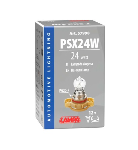 Lampada alogena di ricambio bianco 12V PSX24W 24W PG20 7
