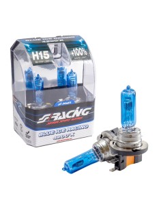 Kit 2 lampadine alogene H15 55 15W ghiaccio 4200K Blue Ice Simoni Racing